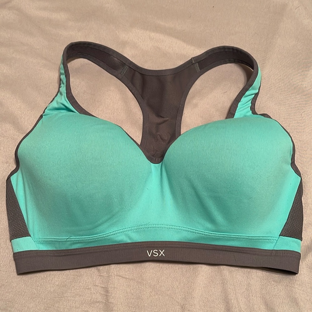 36D Grey & Seafoam Green VSX Sports Bra